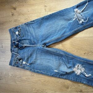 GAP High Rise Cheeky Straight Blue Jeans